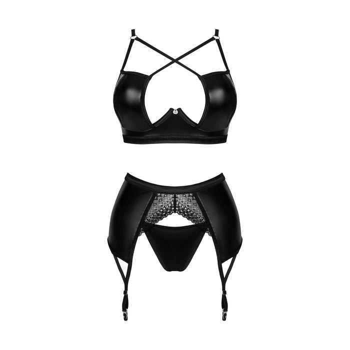 Obsessive Norides Ensemble Lingerie 3 Pièces Noir