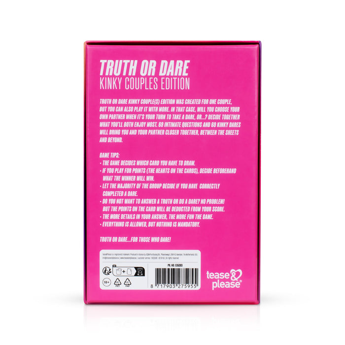 Tease & Please Truth Or Dare Kinky Edition Pour Couples