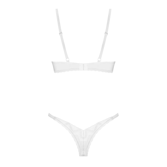 Obsessive Alissium Ensemble Lingerie 2 Pièces Blanc