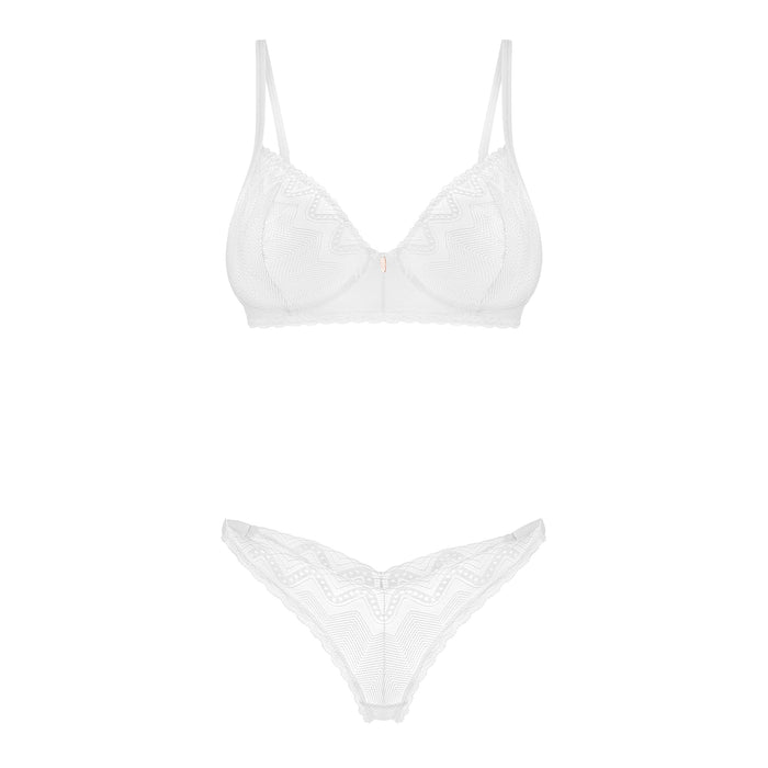 Obsessive Alissium Ensemble Lingerie 2 Pièces Blanc