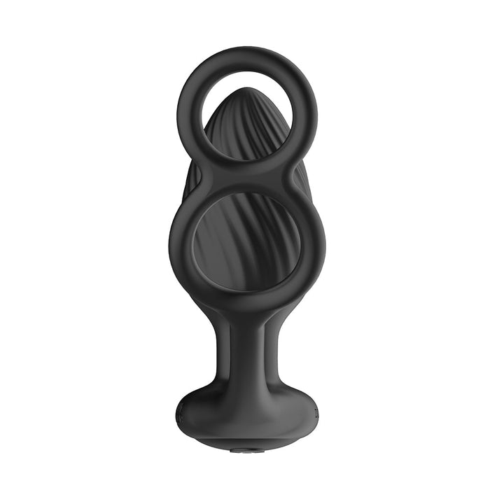 Nexus Tornado Rotating Plug With Cock & Ball Rings Black