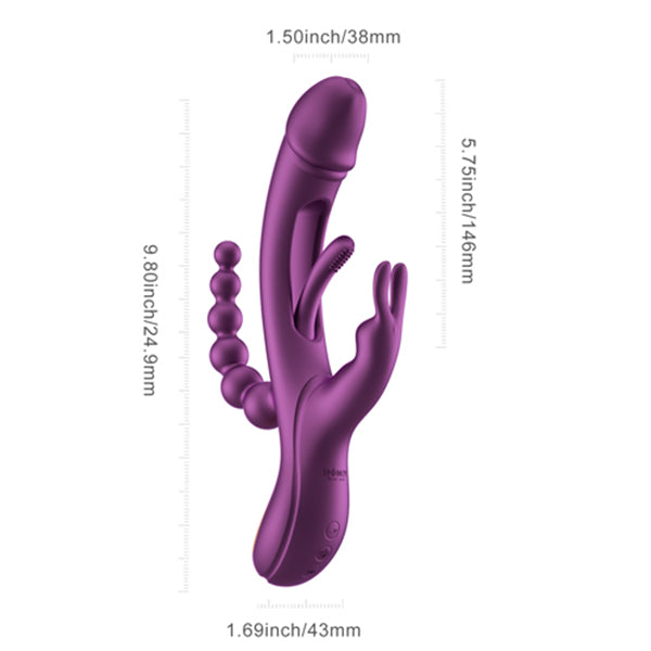 HoneyPlayBox Trilux Vibromasseur Met Avec 25 cm