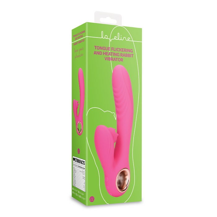 Tongue Flickering And Heating Rabbit Vibrator Exuberant Pink