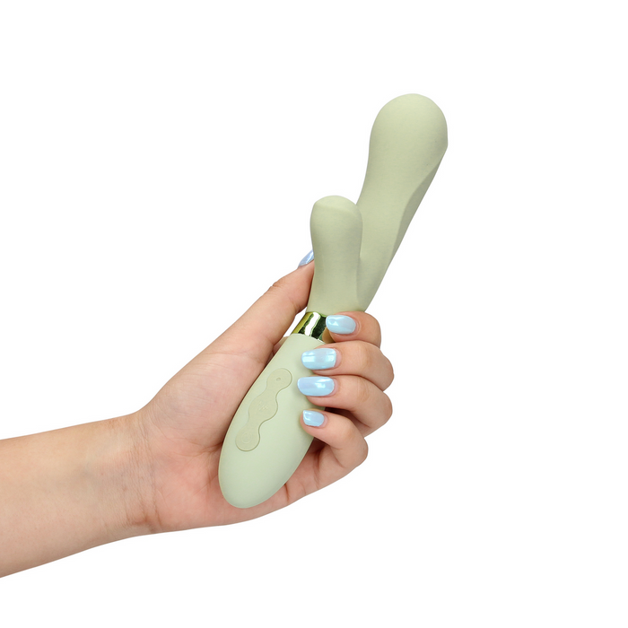 Silicone Rabbit Vibrator Misty Green