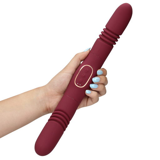 Double Sided Thrusting Vibrator Merlot Grape