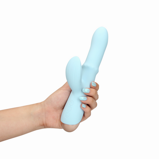 Pulse Wave And Up And Down Moving Ring Vibrator Arctic Blue