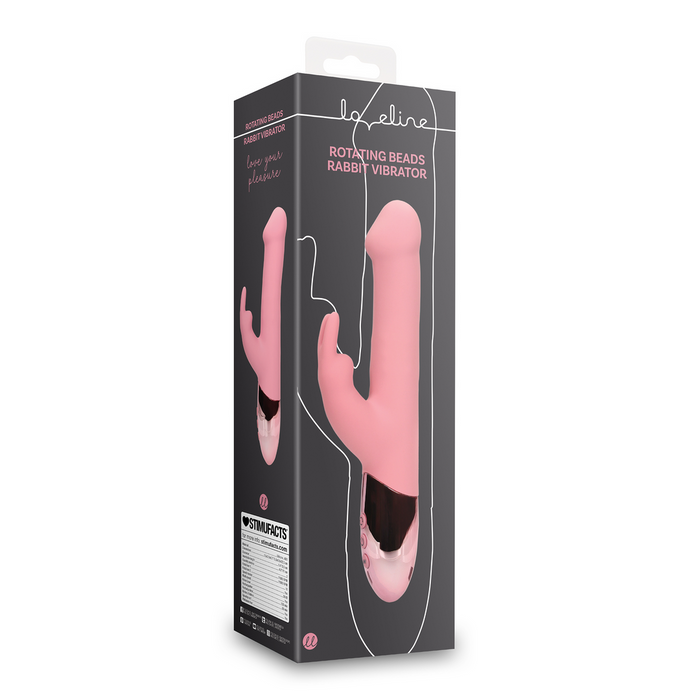 Rotating Beads Rabbit Vibrator Pink Arabesque