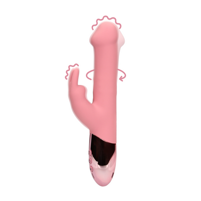 Rotating Beads Rabbit Vibrator Pink Arabesque