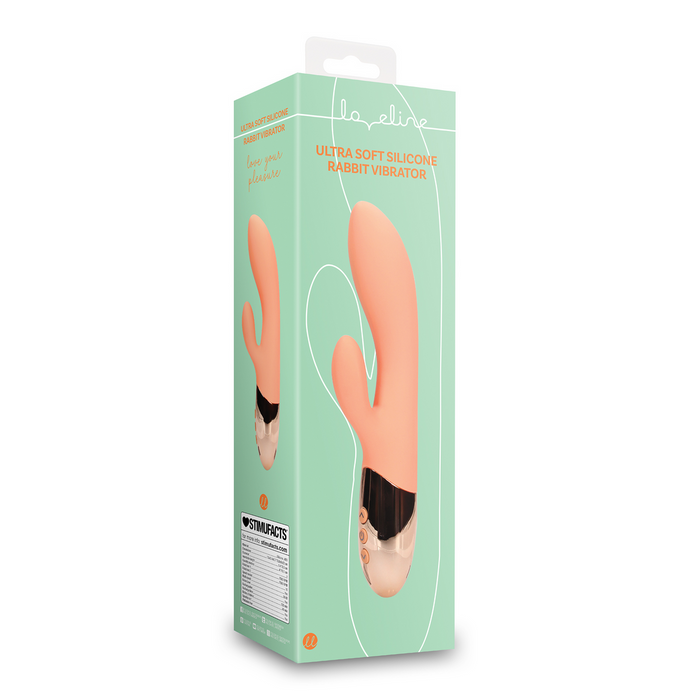 Ultra Soft Silicone Rabbit Vibrator Ceramic Peach