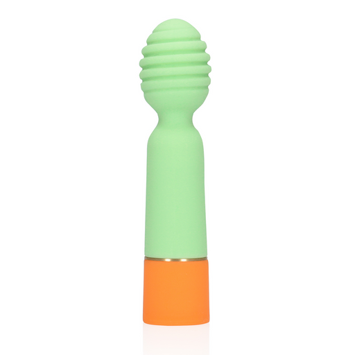 Ribbed Mini Vibrator With Usb Charger Spring Sage