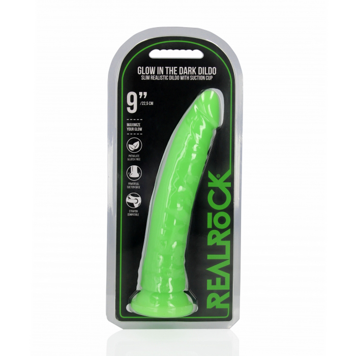 RealRock Gode Réaliste Glow In The Dark 22,5 Cm